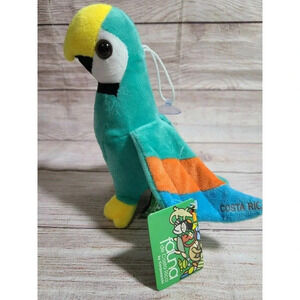Fauna de Costa Rica Corposarchi Plush Loly Parrot Stuffed Animal Bird 11"